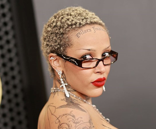 Doja Cat Glasses Black Acetate Eyeglasses , UniversalBridgeFit Frames from ABBE Glasses