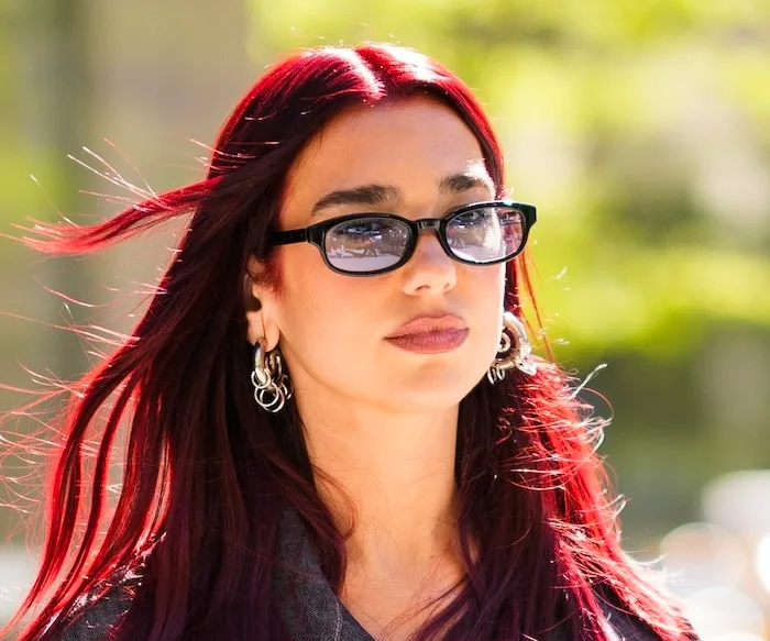 Dua Lipa glasses Black Acetate Eyeglasses , UniversalBridgeFit Frames from ABBE Glasses